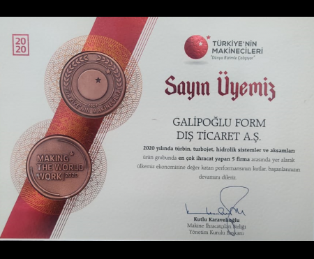 Galipoğlu Form is among the top 5 exporting companies